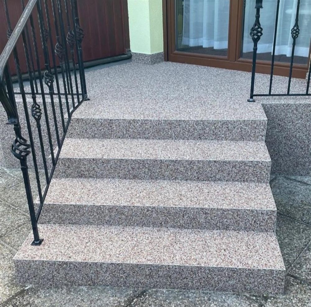 Taş halı merdiven kaplaması